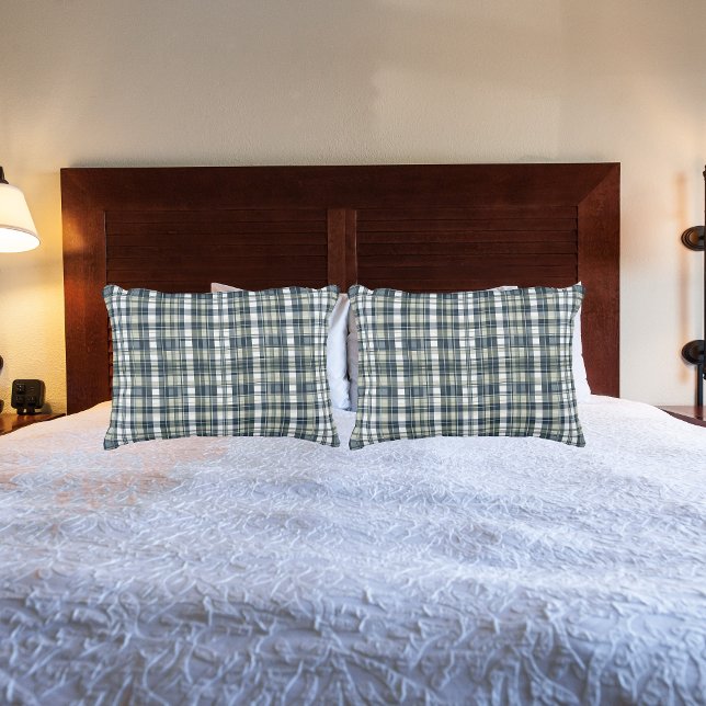 Xadrez branca verde Denim Blue Sage (Criador carregado)