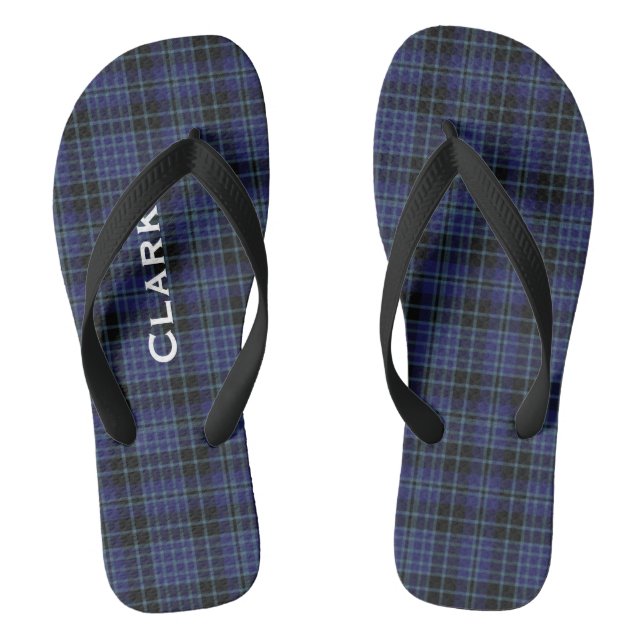 Xadrez Clan Clark Chinelos personalizados (Pé da cama)