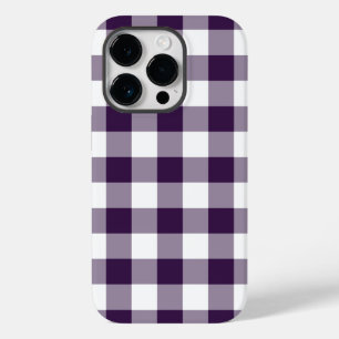 Xadrez de búfalo roxa e branca iPhone X Case