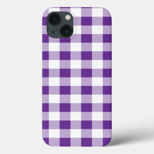 Xadrez de Buffalo Gingham Padrão Girly Purple Whit