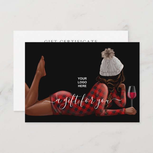 Xadrez de Buffalo Vinho de Natal Corporativo (Frente/Verso)