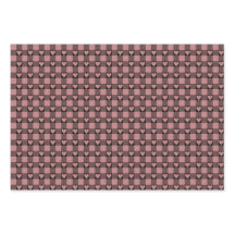 Xadrez de Coração de Búfalo Rosa Mauve Preto