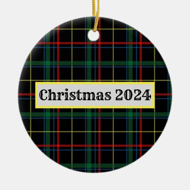 Xadrez de Feriado, ornamento cerâmico personalizad (Frente)