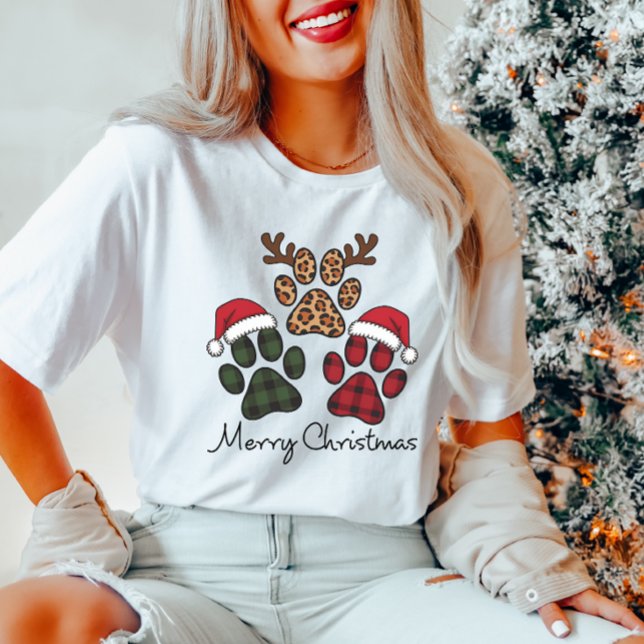 Xadrez de Natal Feliz Impressão de Camiseta Mulher (Criador carregado)