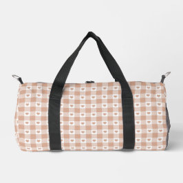Xadrez de Pêssego Coração Gingham Cor Retro