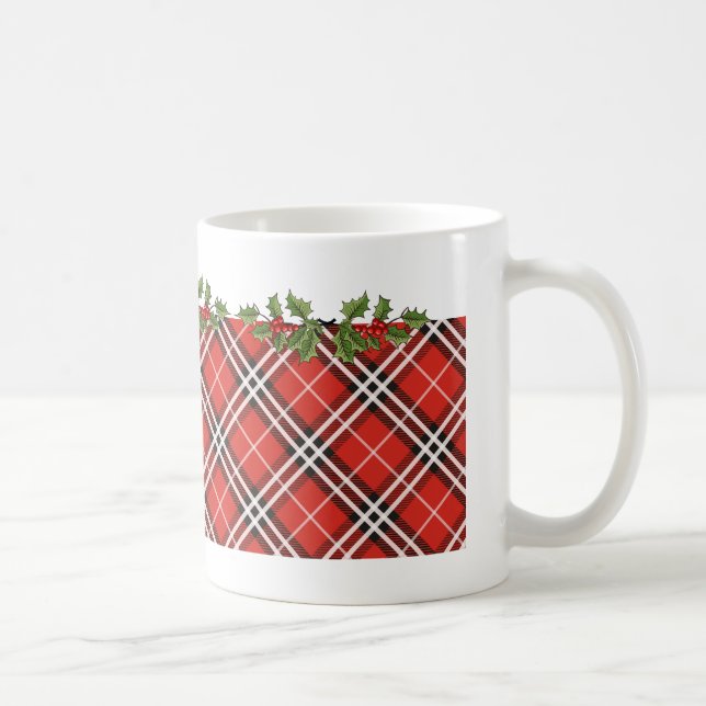 Xadrez de Tartan & caneca de café do Natal do (Direita)