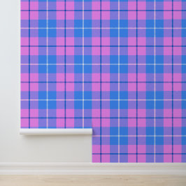 Xadrez De Tartan Cor-De-Rosa E Azul