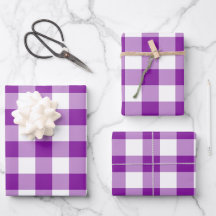Xadrez de verificação de Gingham roxo e branco