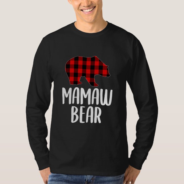 Xadrez do Urso de Mamã de Natal Camisa Vovó Urso (Frente)