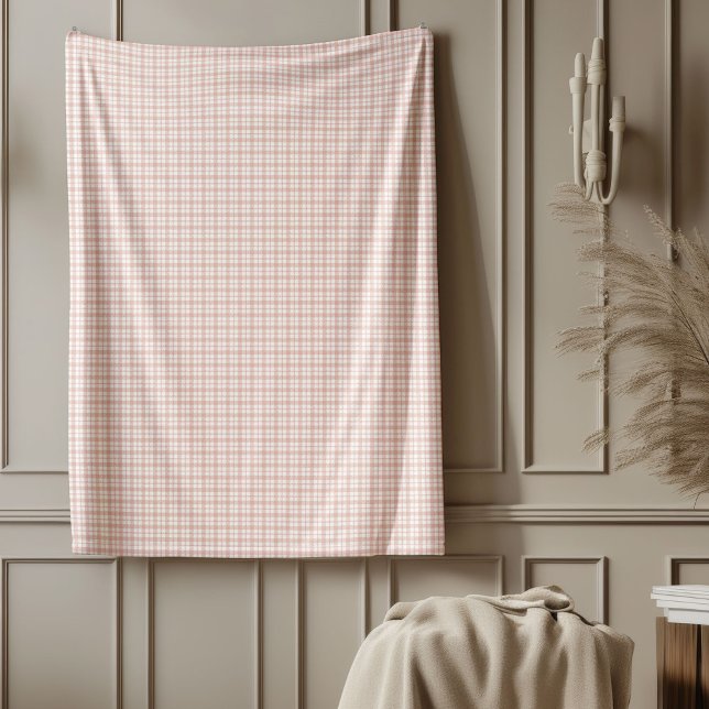 Xadrez Dourada no cobertor para o declive inicial  (Rose Gold Plaid Blanket for Cozy Home Decor)
