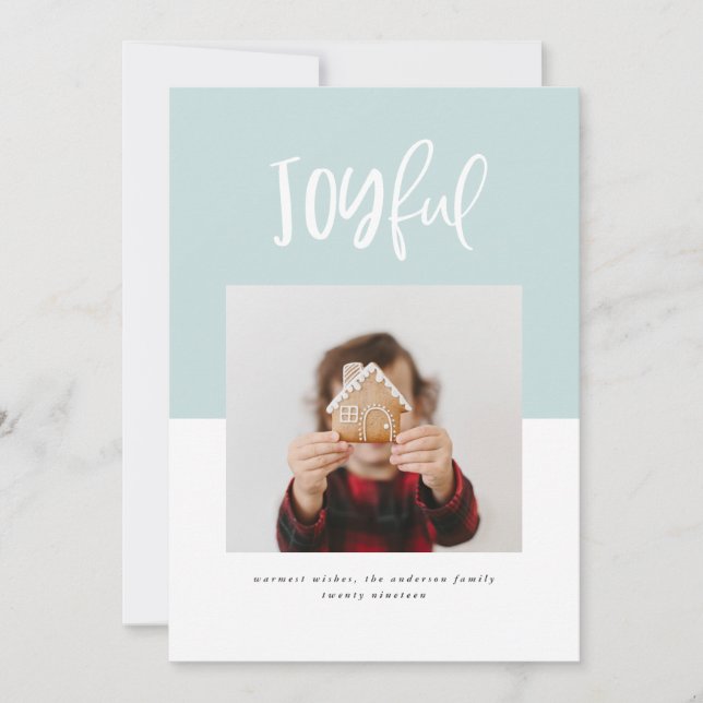 xadrez elegante de fotos de script colorido (Frente)