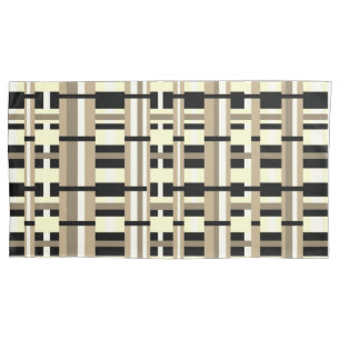Xadrez em Taupe, Tan, Preto, Branco Moderno