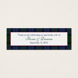 Xadrez Escocesa Baird Tartan Weding Tag Favor