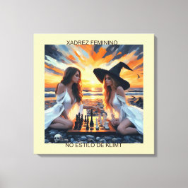 XADREZ FEMININO - Impressão em tela