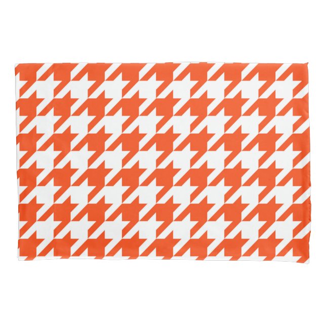 Xadrez Houndstooth Laranja Branco (Frente)