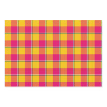 Xadrez Milho e Razzmatazz Amarelo Rosa