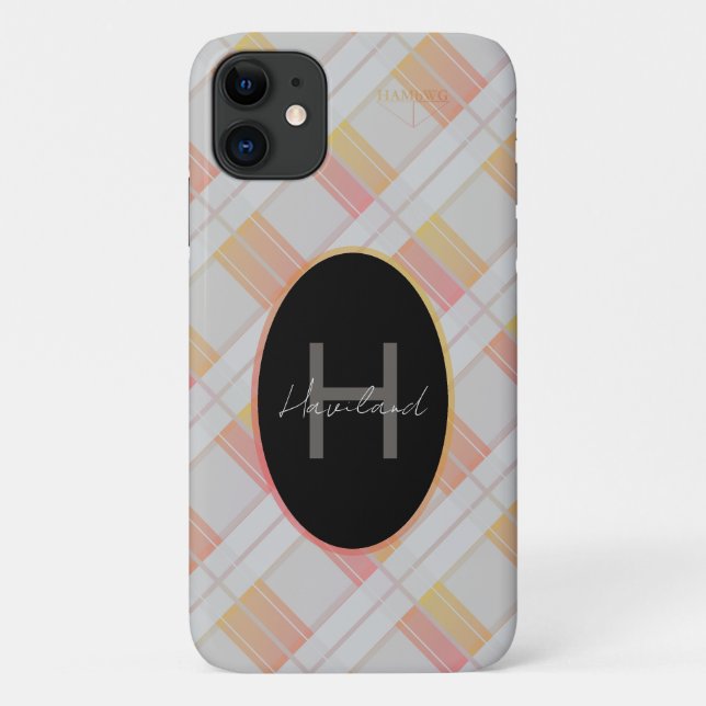 Xadrez Monograma capas de iphone HAMbWG (Verso)