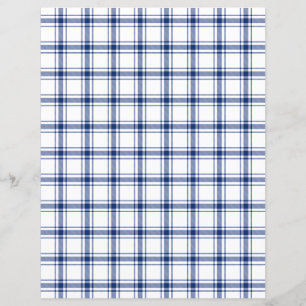Xadrez Náutico Azul e Branco