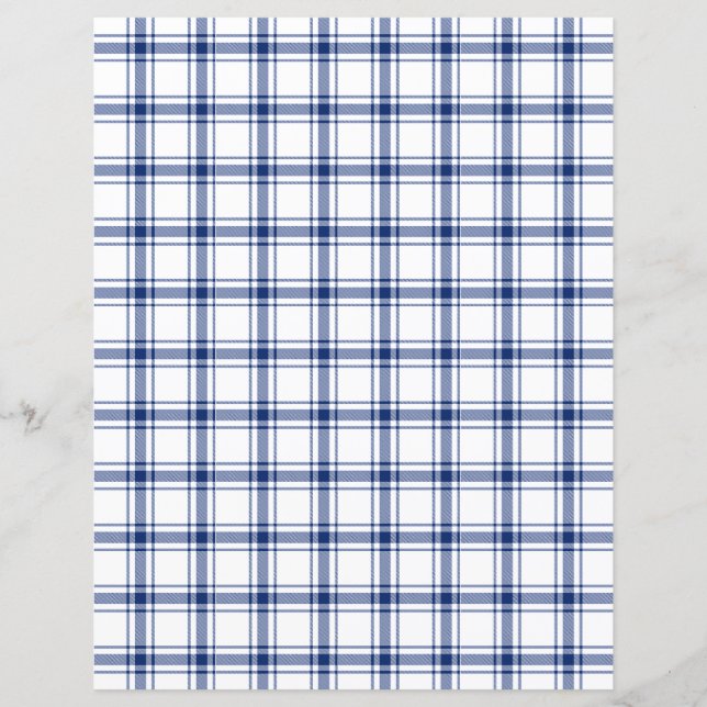Xadrez Náutico Azul e Branco (Frente)