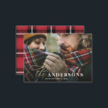 xadrez orçamentária backer 1 foto Cartão de Natal<br><div class="desc">Com um texto elegante com efeito dourado,  tipografia ousada e xadrez de apoio,  o cartão com fotos de férias certamente criará a impressão certa.</div>