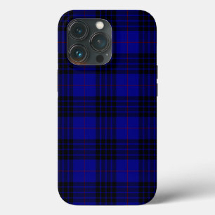 Xadrez preto azul tartan MacKay