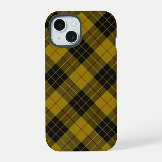 xadrez preto e amarelo MacLeod tartan (Verso)