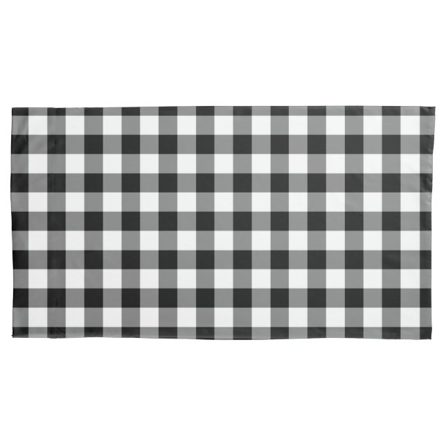 Xadrez Preto E Branco Elegante (Frente-Esquerda)