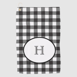 Xadrez Preto e Branco Monogramado Personalizado