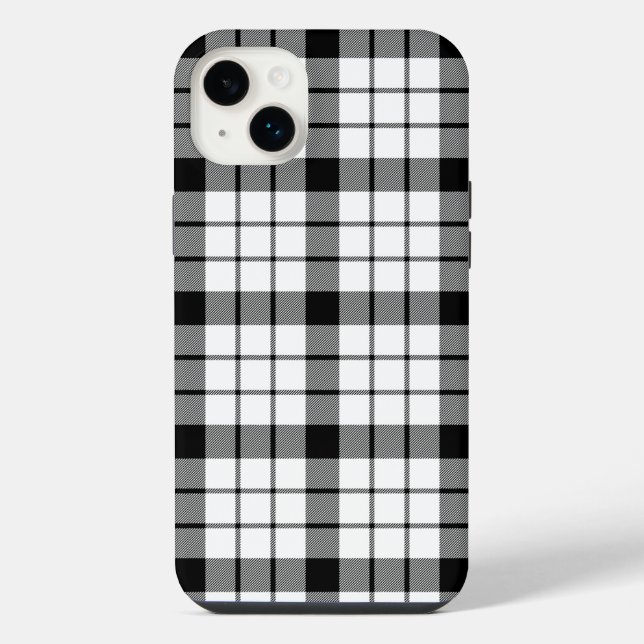 xadrez preto e branco tartan MacFarlane (Verso)