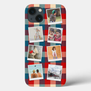 Xadrez Red Blue Purple Cream 7 Foto