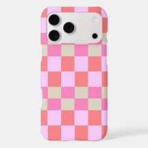 Xadrez Retro Rosa e Bege Arenoso na Moda