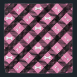 Xadrez rosa bonito - Pet Bandana<br><div class="desc">Pet Bandana. Apresentando um padrão de Xadrez rosa bonito na moda. A cor de fundo rosa pode ser alterada para qualquer cor que você quiser. ⭐ 99% dos meus designs na minha loja são feitos em camadas. Isso facilita o redimensionamento e a movimentação de gráficos e textos para que cada...</div>