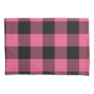 Xadrez Rosa e Preto Plaid de Búfalo