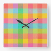 Xadrez Tutti Frutti - Relógio de Parede Verificado