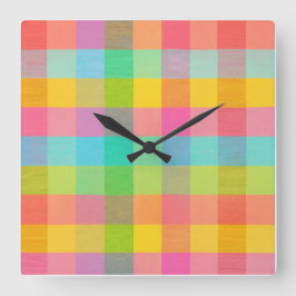 Xadrez Tutti Frutti - Relógio de Parede Verificado