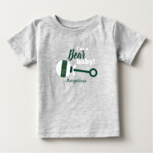 Xadrez Verde Escuro Bovinos Bebê T-Shirt