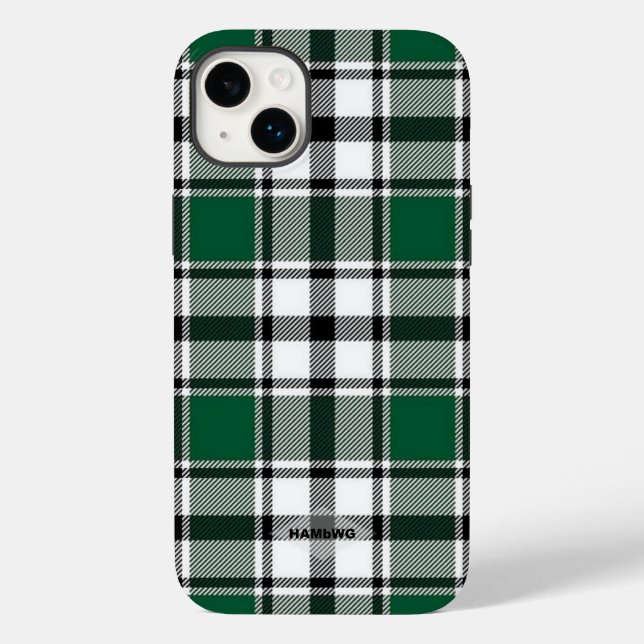 Xadrez verde, preto e branco HAMbWG (Verso)