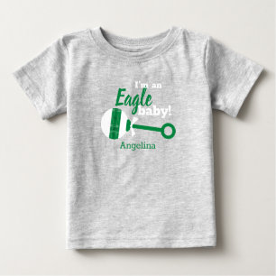 Xadrez Verde Rattle Eagle Baby T-Shirt