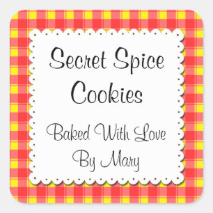 Xadrez Vermelha Amarela com Autocolantes