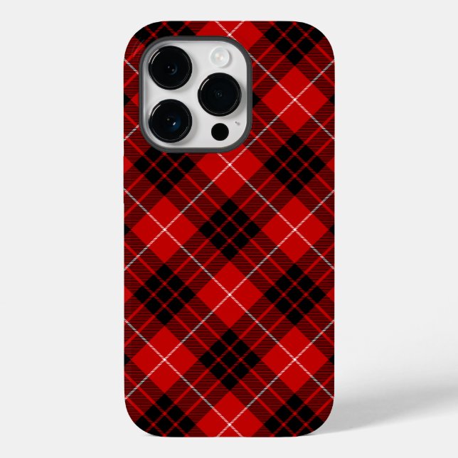 Xadrez vermelha de Munro tartan (Verso)