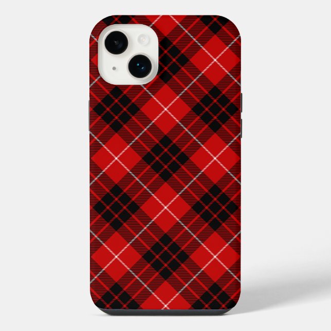 Xadrez vermelha de Munro tartan (Verso)