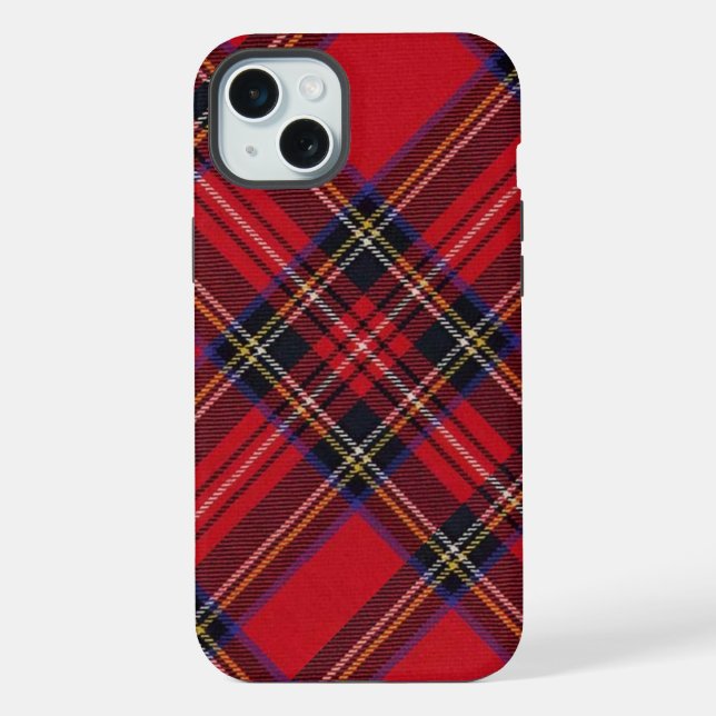Xadrez vermelha de Stewart tartan (Verso)