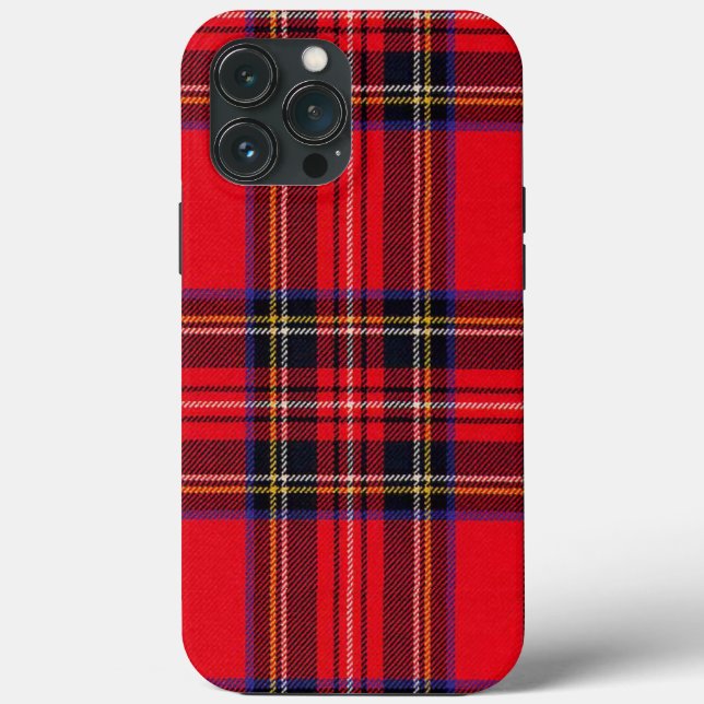 Xadrez vermelha de Stewart tartan (Verso)