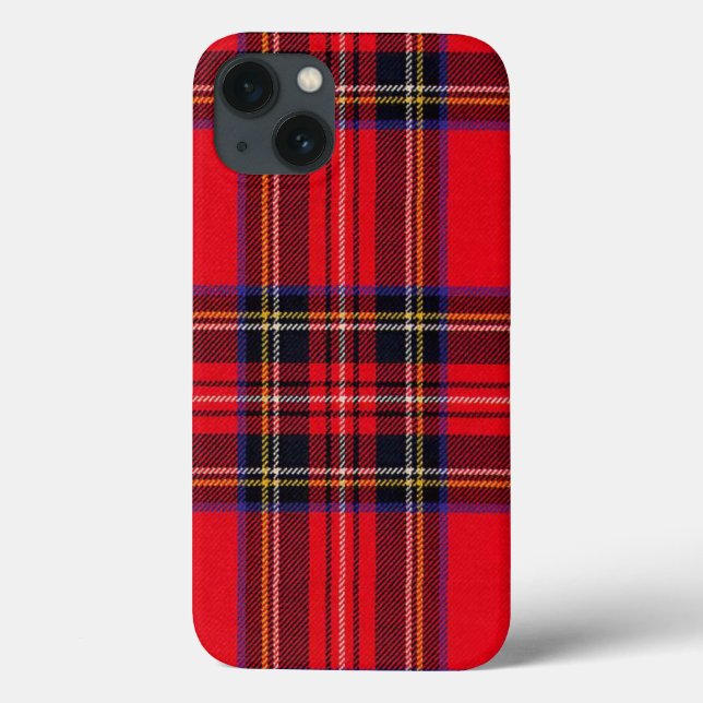 Xadrez vermelha de Stewart tartan (Verso)