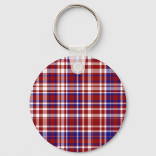 Xadrez,Vermelho,Branco,Azul Coll. chaveiro 01