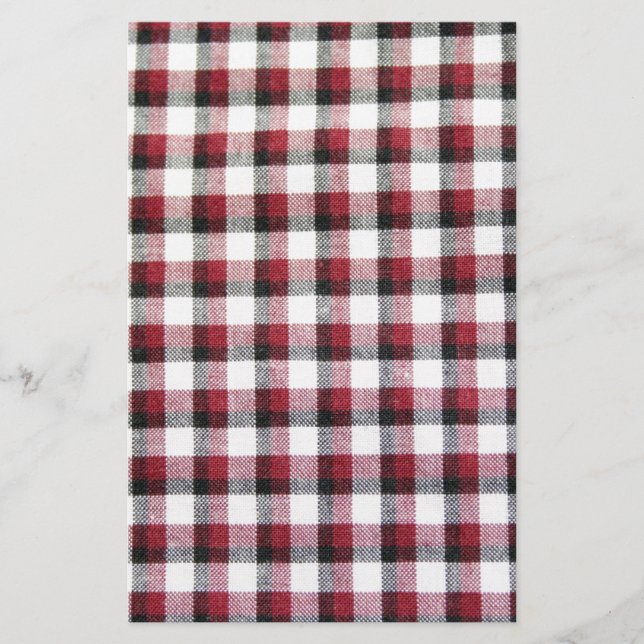 Xadrez Vermelho Branco e Preto Estilo (Frente)