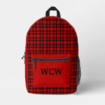 Xadrez Vermelho e Preto Padrão Personalizado
