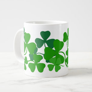 Xamrock irlandês, xícara de café verde-trevo/ca