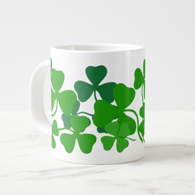 Xamrock irlandês, xícara de café verde-trevo/canec (Frente Esquerda)