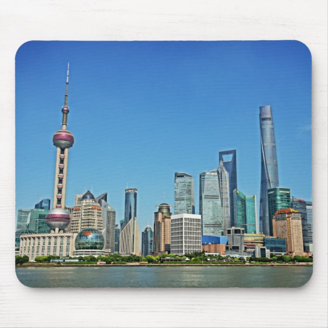 Xangai, China - Vista do Bund - Mousepad (Frente)